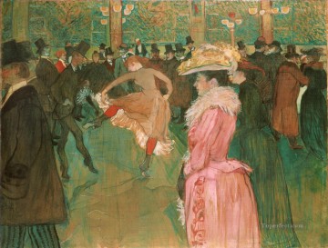  Rouge Obras - Danza en el Moulin Rouge postimpresionista Henri de Toulouse Lautrec